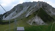 Archived webcam image showing Axamer Lizum Ski Resort: View from Birgitzköpflhaus on 16 Aug 2026 at 07:42