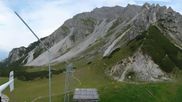Archived webcam image showing Axamer Lizum Ski Resort: View from Birgitzköpflhaus on 16 Aug 2026 at 16:42