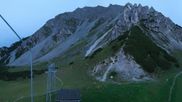 Archived webcam image showing Axamer Lizum Ski Resort: View from Birgitzköpflhaus on 16 Aug 2026 at 20:42