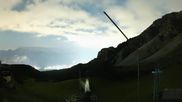 Archived webcam image showing Axamer Lizum Ski Resort: View from Birgitzköpflhaus on 23 Aug 2026 at 04:36