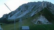 Archived webcam image showing Axamer Lizum Ski Resort: View from Birgitzköpflhaus on 23 Aug 2026 at 07:36