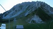 Archived webcam image showing Axamer Lizum Ski Resort: View from Birgitzköpflhaus on 23 Aug 2026 at 08:36
