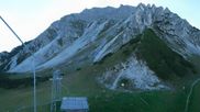 Archived webcam image showing Axamer Lizum Ski Resort: View from Birgitzköpflhaus on 20 Sep 2026 at 08:44