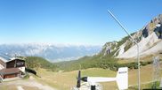 Archived webcam image showing Axamer Lizum Ski Resort: View from Birgitzköpflhaus on 28 Sep 2026 at 14:55