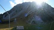 Archived webcam image showing Axamer Lizum Ski Resort: View from Birgitzköpflhaus on 4 Oct 2026 at 10:00