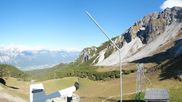 Archived webcam image showing Axamer Lizum Ski Resort: View from Birgitzköpflhaus on 12 Oct 2026 at 14:44