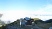 Archived webcam image showing Axamer Lizum Ski Resort: View from Birgitzköpflhaus on 18 Oct 2026 at 10:34