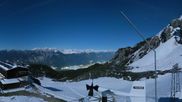 Archived webcam image showing Axamer Lizum Ski Resort: View from Birgitzköpflhaus on 23 Oct 2026 at 00:21