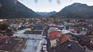 Archived webcam image showing Karwendel Alps - Mittenwald Church on 28 Sep 2026 at 18:05
