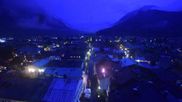 Archived webcam image showing Karwendel Alps - Mittenwald Church on 5 Oct 2026 at 07:12