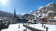 Archiviertes Webcam Bild: Zermatt: Panoramablick auf das Dorf am 26 Feb 2026 um 12:11 Uhr