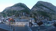 Archived webcam image showing Zermatt - Grand Hotel Zermatterhof on 9 Aug 2026 at 06:22