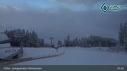 Archived webcam image showing Tulfes - View Mid Station Glungezer on 27 Mar 2026 at 07:09