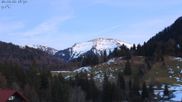 Archived webcam image showing Oberstaufen - Hotel Schratt view Hochgrat mountain on 26 Feb 2026 at 18:15