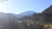 Archived webcam image showing Oberstaufen - Hotel Schratt view Hochgrat mountain on 7 Apr 2026 at 08:59