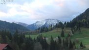 Archived webcam image showing Oberstaufen - Hotel Schratt view Hochgrat mountain on 21 Apr 2026 at 06:50