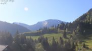Archived webcam image showing Oberstaufen - Hotel Schratt view Hochgrat mountain on 2 May 2026 at 08:36