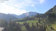 Archived webcam image showing Oberstaufen - Hotel Schratt view Hochgrat mountain on 3 May 2026 at 08:35