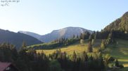 Archived webcam image showing Oberstaufen - Hotel Schratt view Hochgrat mountain on 24 May 2026 at 06:45