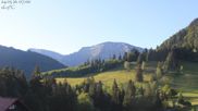 Archived webcam image showing Oberstaufen - Hotel Schratt view Hochgrat mountain on 24 May 2026 at 07:45