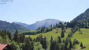 Archived webcam image showing Oberstaufen - Hotel Schratt view Hochgrat mountain on 24 May 2026 at 12:45