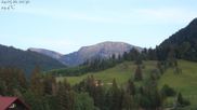 Archived webcam image showing Oberstaufen - Hotel Schratt view Hochgrat mountain on 24 May 2026 at 20:45
