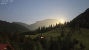 Archived webcam image showing Oberstaufen - Hotel Schratt view Hochgrat mountain on 24 May 2026 at 22:45