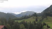 Archived webcam image showing Oberstaufen - Hotel Schratt view Hochgrat mountain on 5 Sep 2026 at 08:00