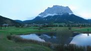 Archived webcam image showing Tiroler Zugspitz Arena - Golf Club Ehrwald-Lermoos on 9 Oct 2026 at 18:53