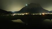 Archived webcam image showing Tiroler Zugspitz Arena - Golf Club Ehrwald-Lermoos on 9 Oct 2026 at 20:53
