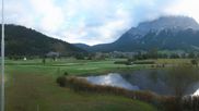Archived webcam image showing Tiroler Zugspitz Arena - Golf Club Ehrwald-Lermoos on 12 Oct 2026 at 08:23