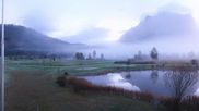 Archived webcam image showing Tiroler Zugspitz Arena - Golf Club Ehrwald-Lermoos on 28 Oct 2026 at 06:02