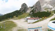 Archived webcam image showing Cortina d'Ampezzo - Top Station Duca d'Aosta on 18 Aug 2026 at 10:17