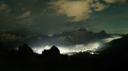 Archived webcam image showing Cortina d'Ampezzo - Top Station Pomedes on 15 Jun 2026 at 00:17
