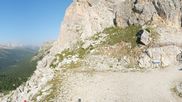 Archived webcam image showing Cortina d'Ampezzo - Top Station Pomedes on 3 Aug 2026 at 08:32