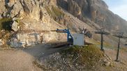 Archived webcam image showing Cortina d'Ampezzo - Top Station Pomedes on 9 Aug 2026 at 07:33