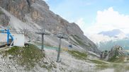 Archived webcam image showing Cortina d'Ampezzo - Top Station Pomedes on 9 Aug 2026 at 14:33