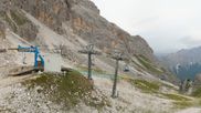Archived webcam image showing Cortina d'Ampezzo - Top Station Pomedes on 18 Aug 2026 at 07:17