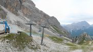 Archived webcam image showing Cortina d'Ampezzo - Top Station Pomedes on 18 Aug 2026 at 08:17