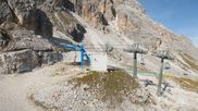 Archived webcam image showing Cortina d'Ampezzo - Top Station Pomedes on 2 Oct 2026 at 14:18