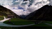 Archived webcam image showing Oberiss Alm in the Stubai Oberberg valley on 21 May 2026 at 10:23