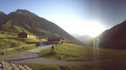 Archived webcam image showing Oberiss Alm in the Stubai Oberberg valley on 26 Jun 2026 at 06:30