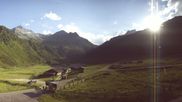 Archived webcam image showing Oberiss Alm in the Stubai Oberberg valley on 26 Jun 2026 at 18:30