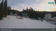 Archived webcam image showing Spicak - Base station chairlift on 26 Feb 2026 at 07:18