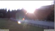 Archived webcam image showing Pokljuka: Biathlon Stadium Entrance on 12 Jul 2026 at 07:34