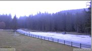 Archiviertes Webcam Bild: Pokljuka: Biathlonstadion Eingang am 10.10.2026 um 18:45 Uhr