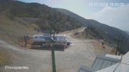 Archived webcam image showing Valdezcaray - Ski lift Principantes on 12 Jul 2026 at 18:42