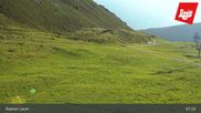Archived webcam image showing Axamer Lizum - Karleiten lift and Snow Park on 24 Jul 2026 at 07:53