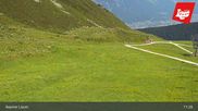 Archived webcam image showing Axamer Lizum - Karleiten lift and Snow Park on 24 Jul 2026 at 11:53