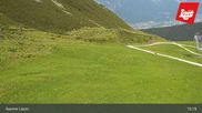 Archived webcam image showing Axamer Lizum - Karleiten lift and Snow Park on 9 Aug 2026 at 15:02